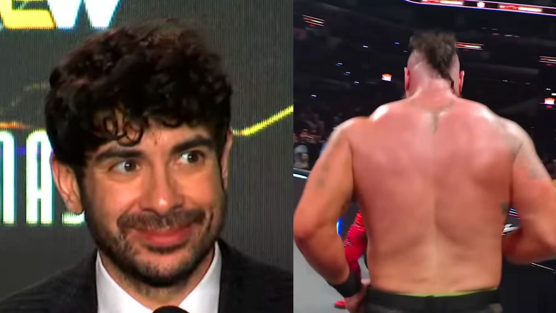 Tony Khan could sign a recently released WWE star. (Images via AEW YouTube and WWE YouTube) 