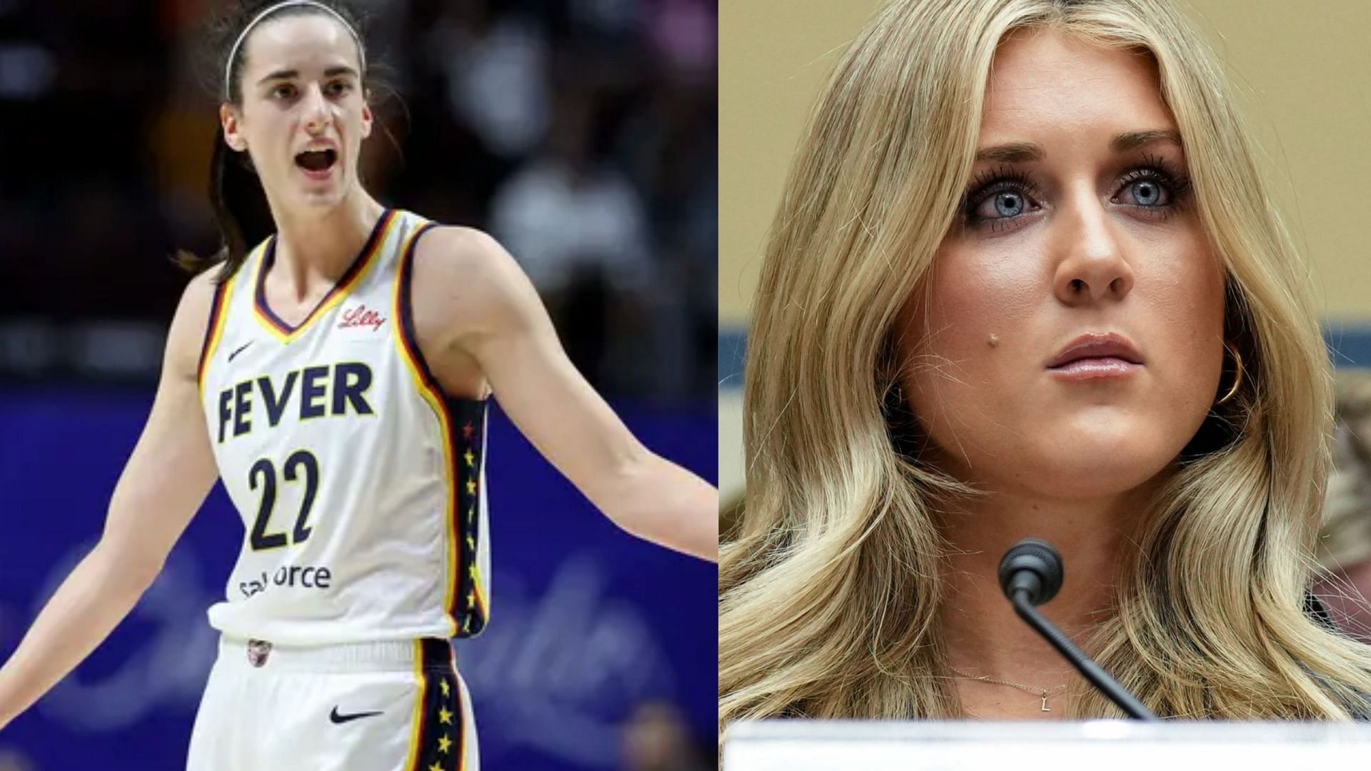 Riley Gaines reacts to Caitlin Clark&#039;s comments on &#039;White Privilege&#039; [Image Source: Getty]