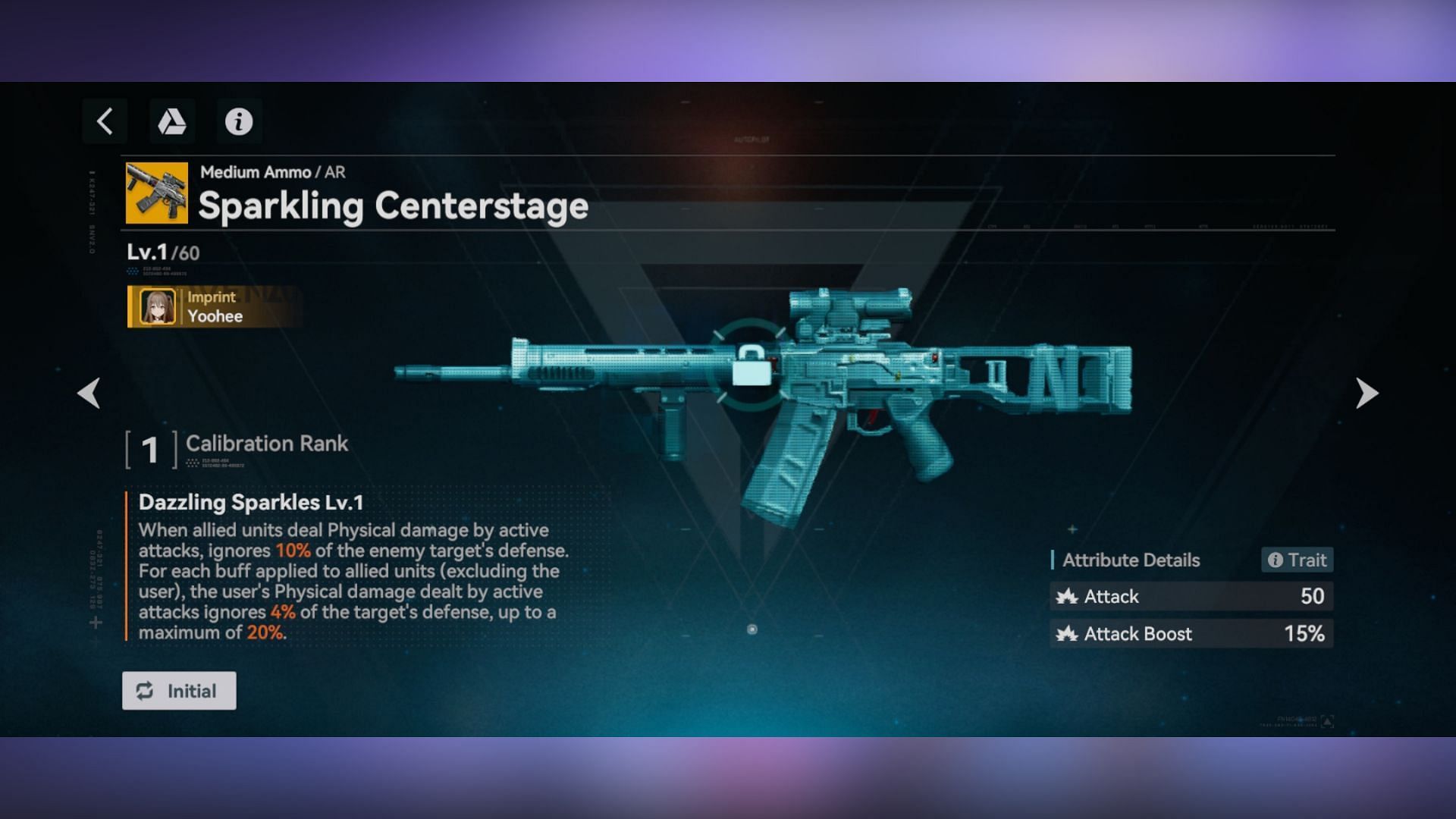 Sparkling Centerstage weapon (Image via Sunborn)