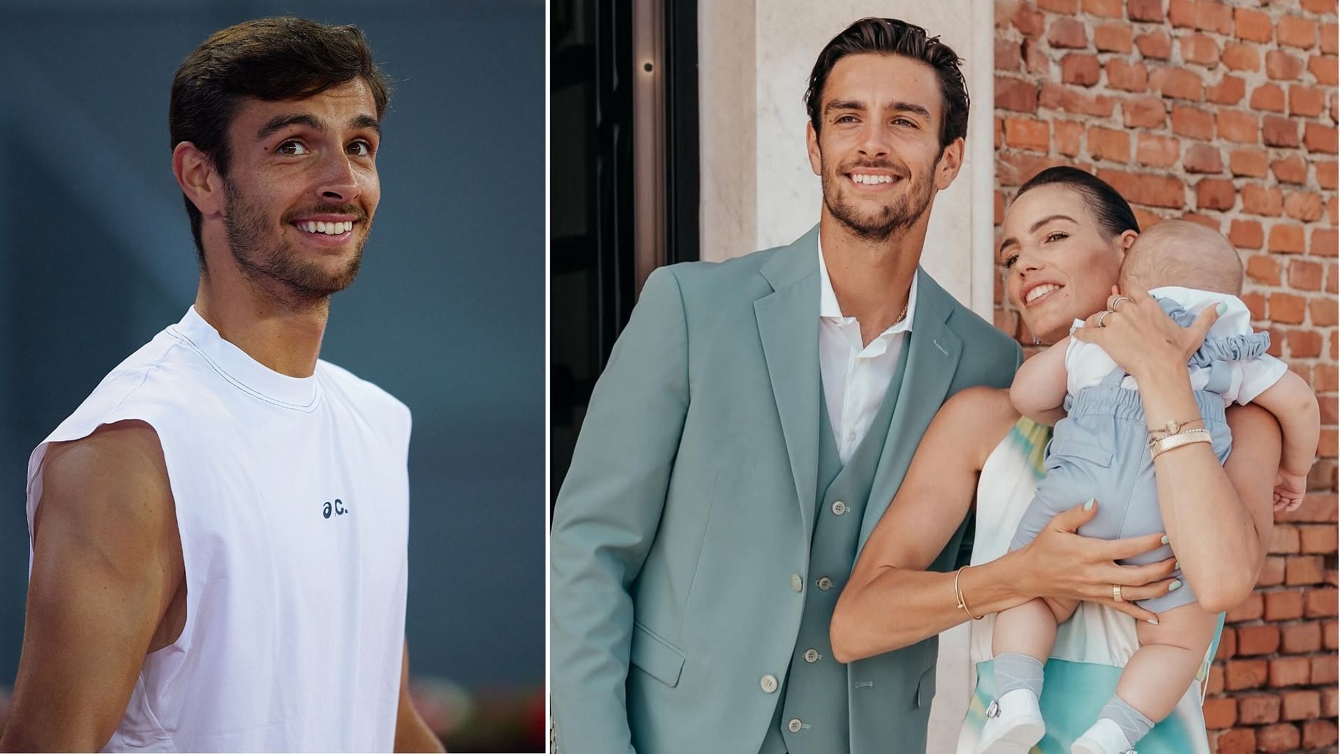 Lorenzo Musetti and partner Veronica announced second pregnancy- Image Source: Getty and Instagram
