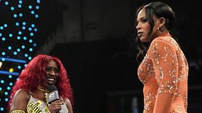 Bianca Belair reacts with a three-word message after Naomi stops by her parents' house