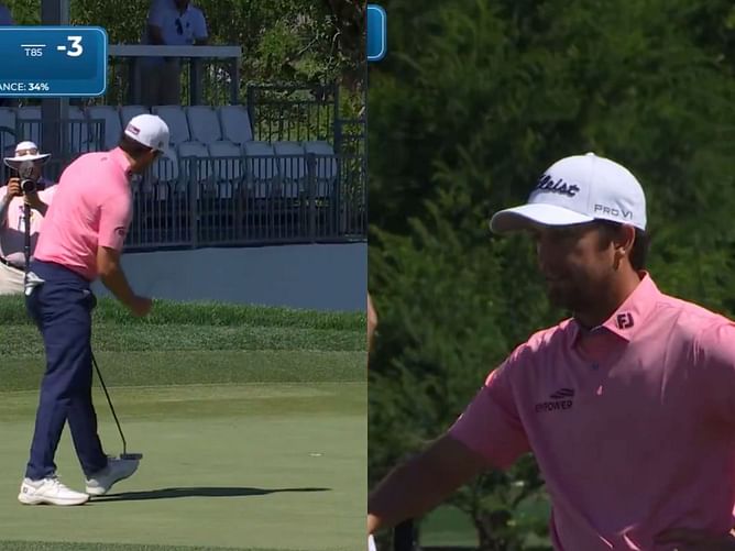 Davis Riley overcomes two-stroke penalty, delivers clutch eagle to make cut at the CJ Cup Byron Nelson