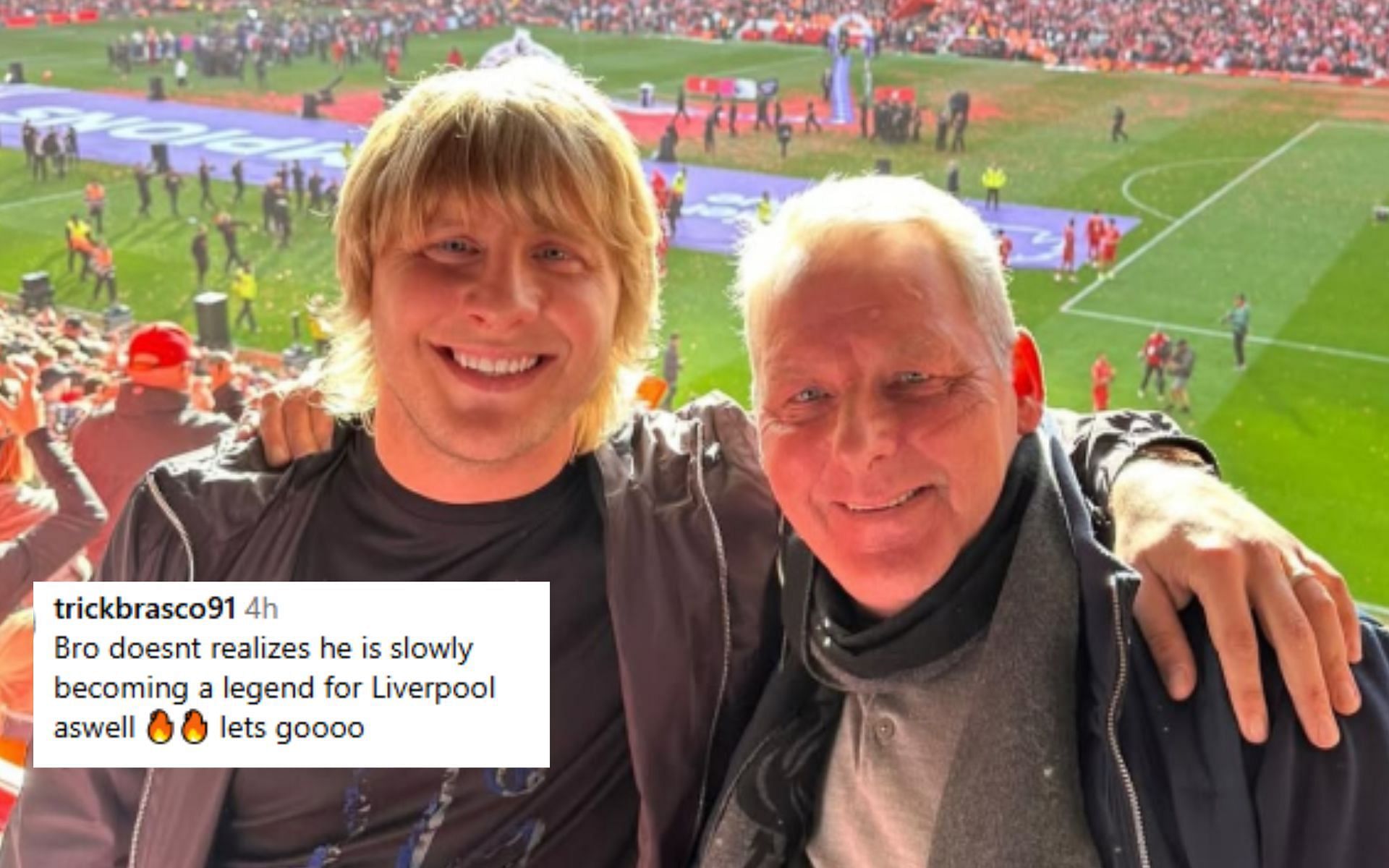 Fans express joy seeing Paddy Pimblett at Liverpool