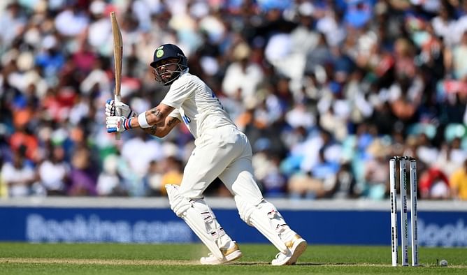 What are Virat Kohli's stats in Test cricket against England in England?