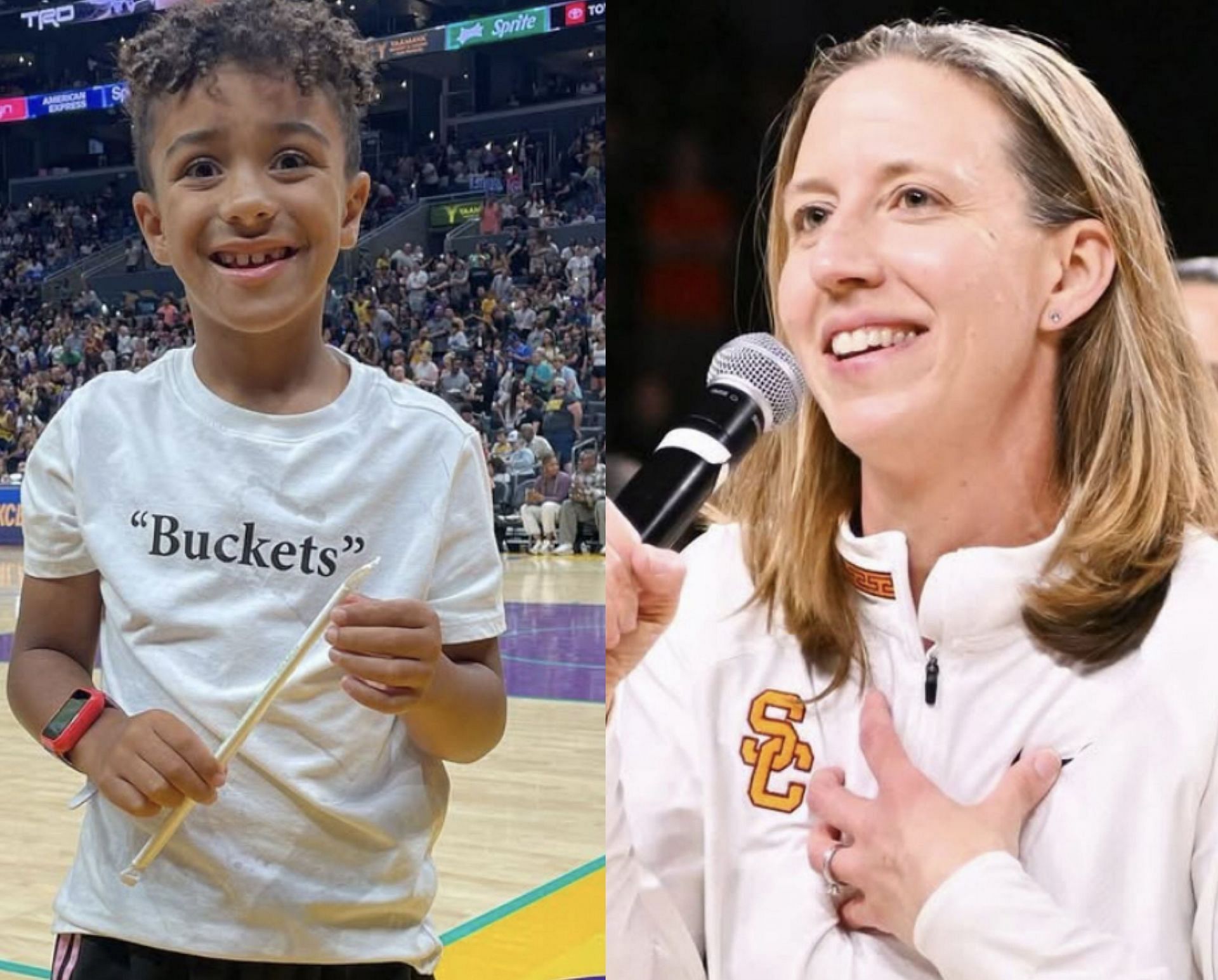 USC HC Lindsay Gottlieb and her son, Jordan on IG. Image via @coachlindsayg