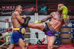 WATCH: British legend Liam Harrison shows how to use a kick fake to set up boxing combinations in Muay Thai