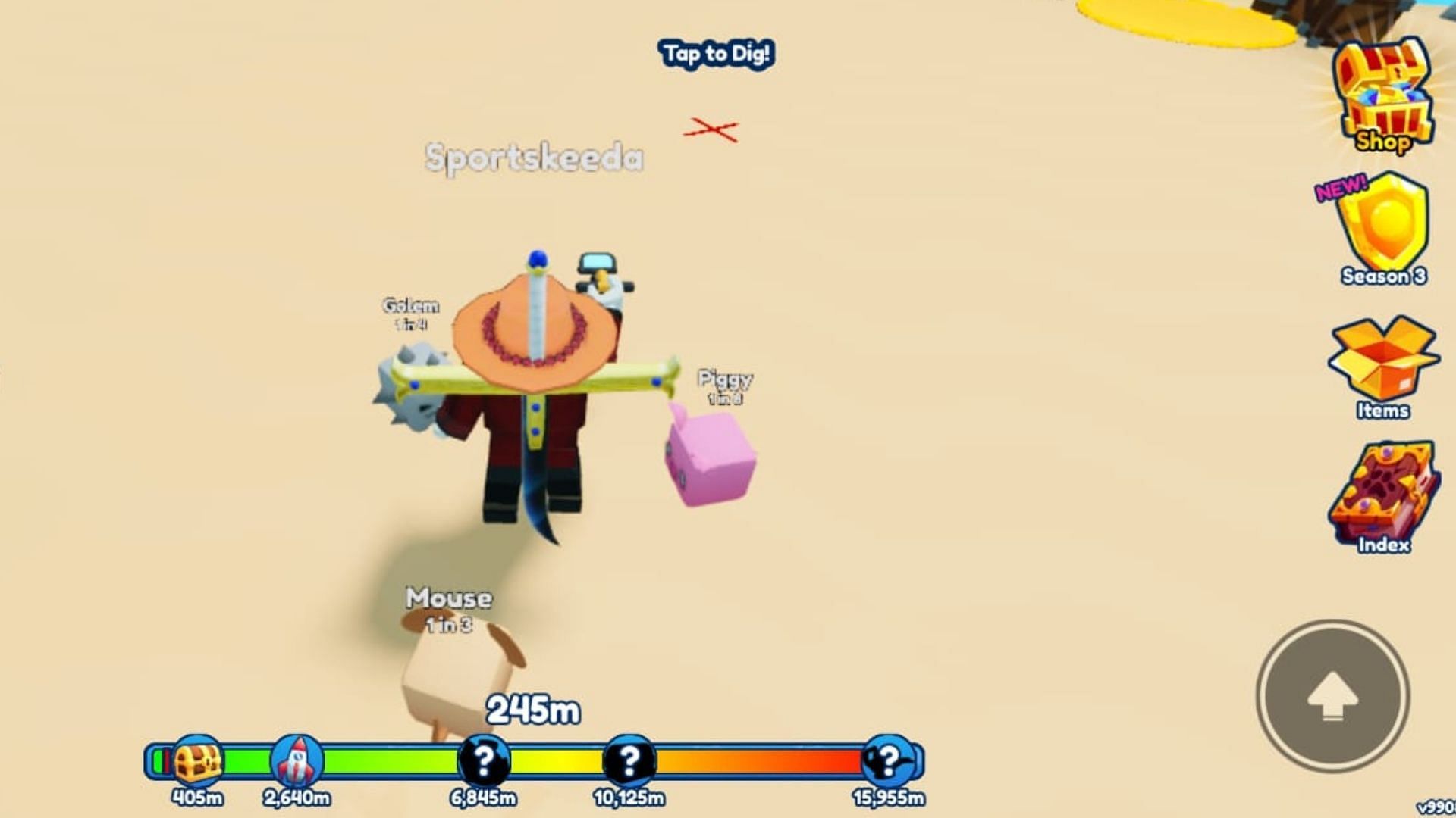 Collect Artifacts and sell them to earn Seashells (Image via Roblox)