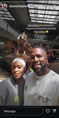 Sloane Stephens and her husband, Jozy Altidore go as parent chaperones to their son's class field trip (Source: Instagram)
