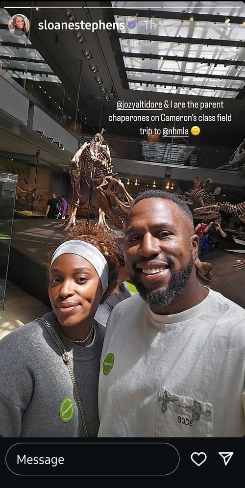 Sloane Stephens and her husband, Jozy Altidore go as parent chaperones to their son's class field trip (Source: Instagram)