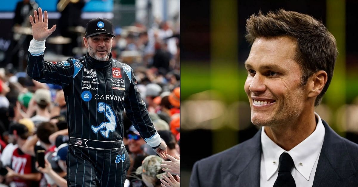 Jimmie Johnson (L) and Tom Brady (R) will collaborate for the 2025 Indy 500 (Images: Getty and Imagn)