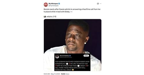 Boosie BadAzz's reaction to Cassie Ventura's testimony (Image via X/@mymixtapez)