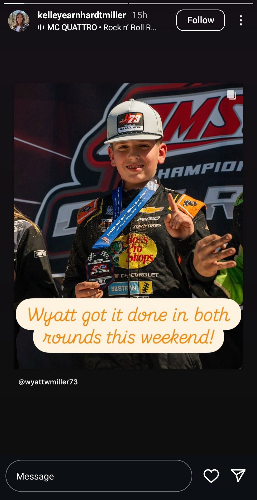 Kelley Earnhardt 'Insta Story