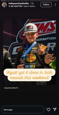 Kelley Earnhardt' Insta story