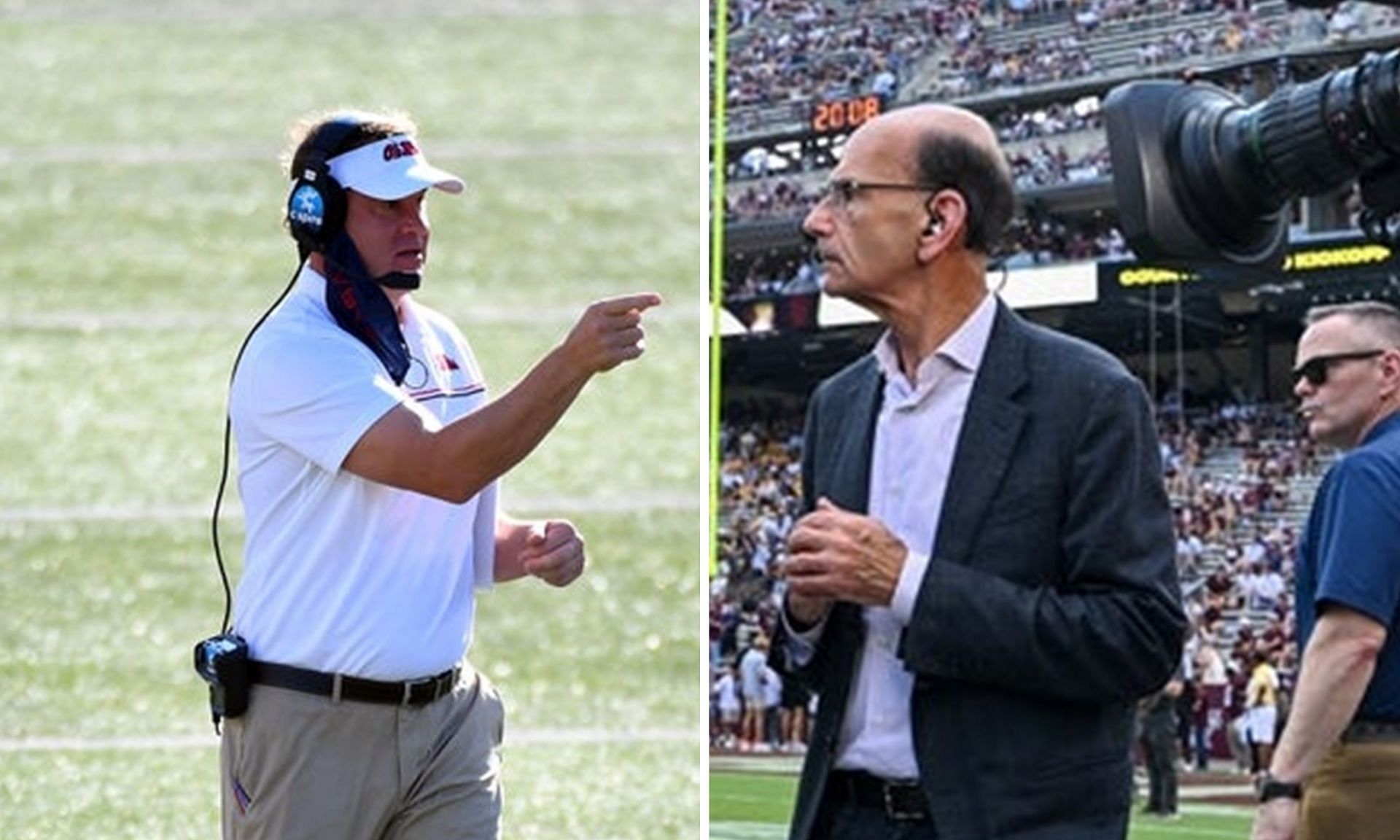 Lane Kiffin resolves old sores with Paul Finebaum. (Image credit: Imagn)