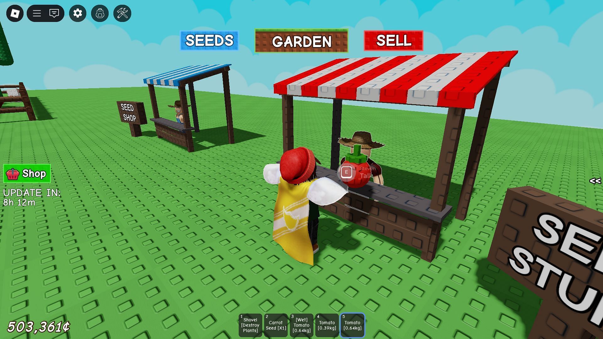 Selling a Fruit for Sheckles (Image via Roblox)