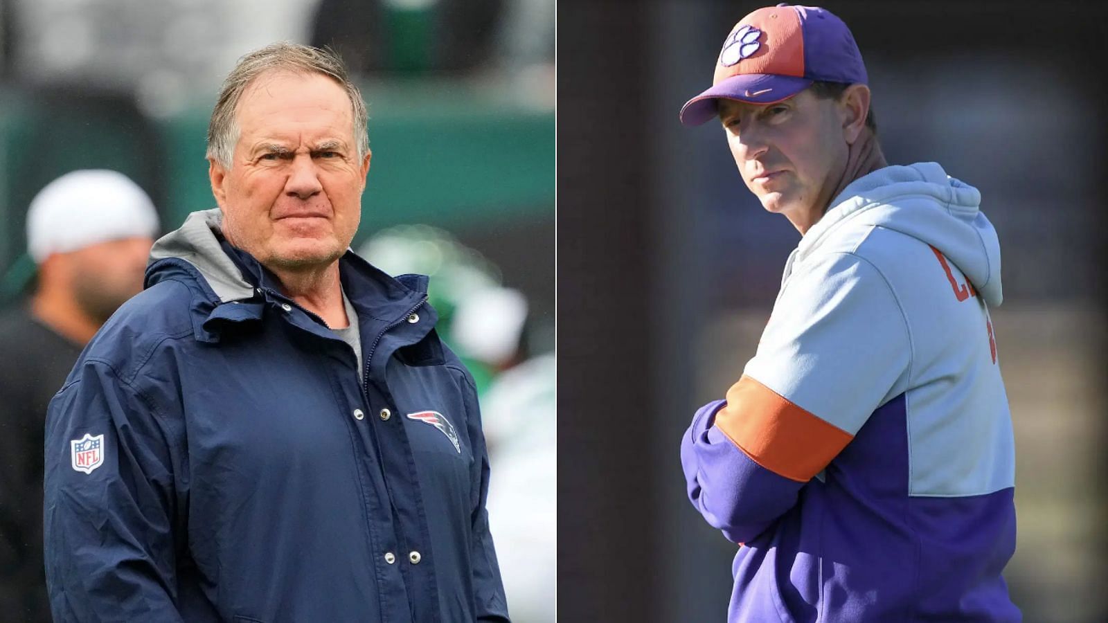 Bill Belichick and Dabo Swinney will be featured on the ACC Network. - Sources: Imagn  