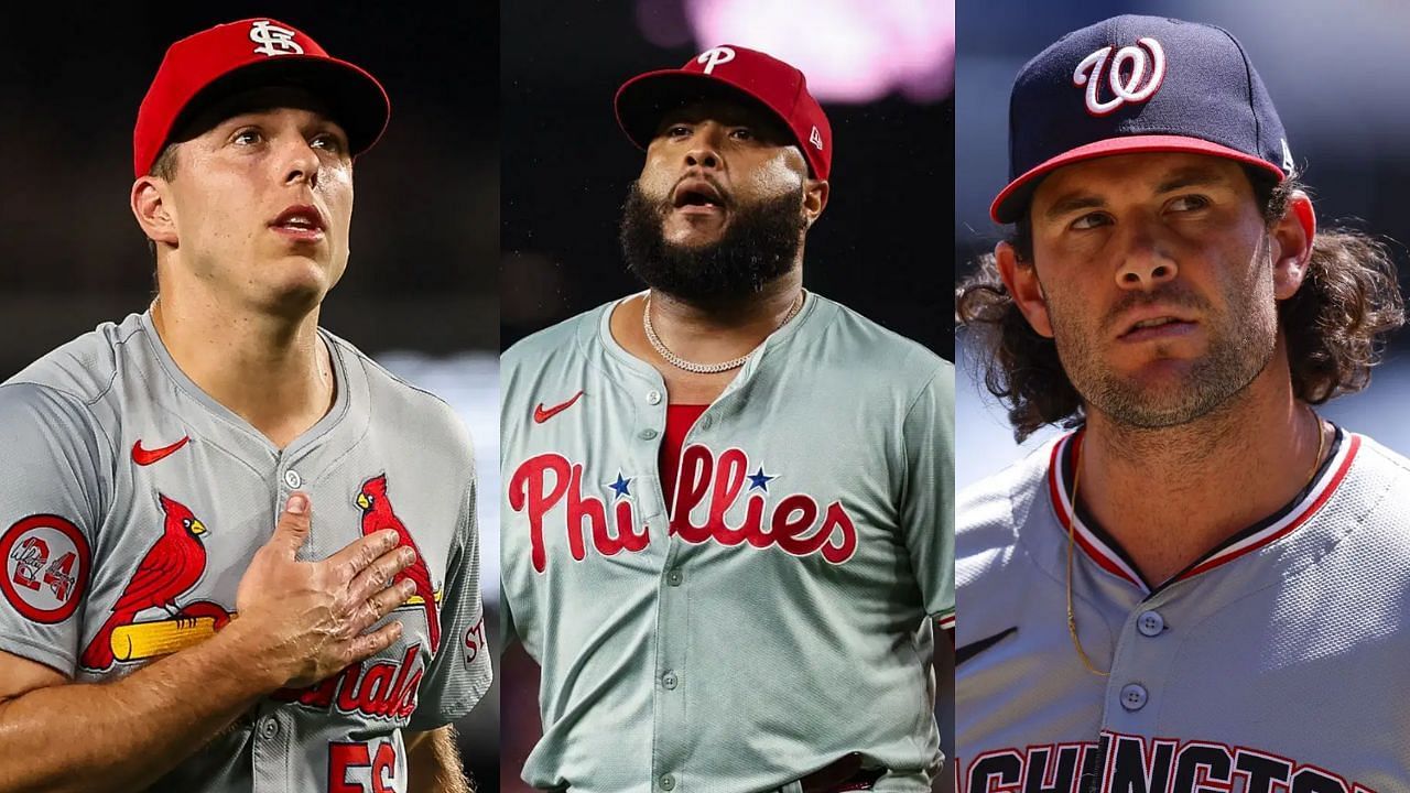 Ryan Helsley (L), Jose Alvarado (C) and Kyle Finnegan (R) (Images from - Getty)