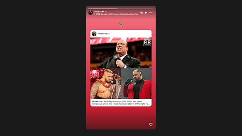 Solo Sikoa acknowledges Paul Heyman's praise! [Image credit: Solo Sikoa's Instagram]