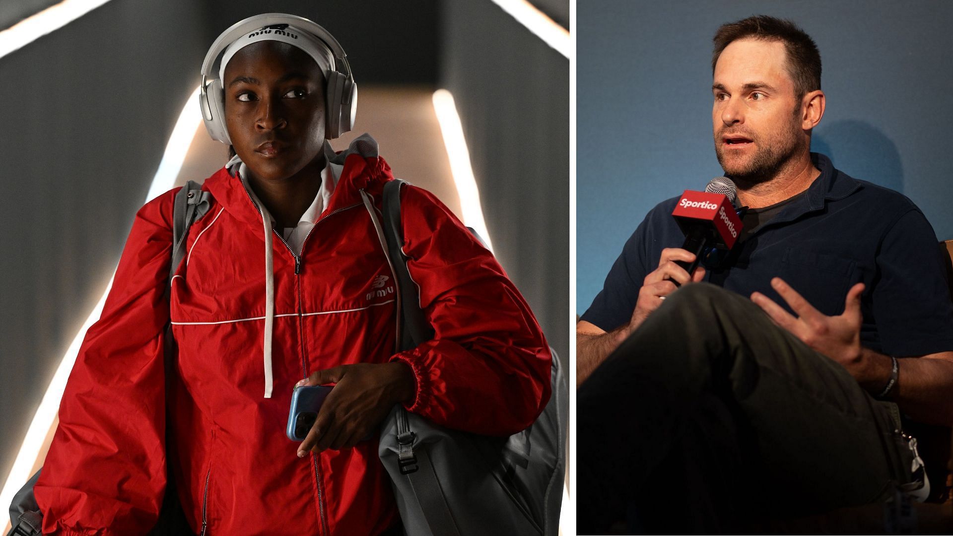 Coco Gauff and Andy Roddick on tour - Image source - Getty 