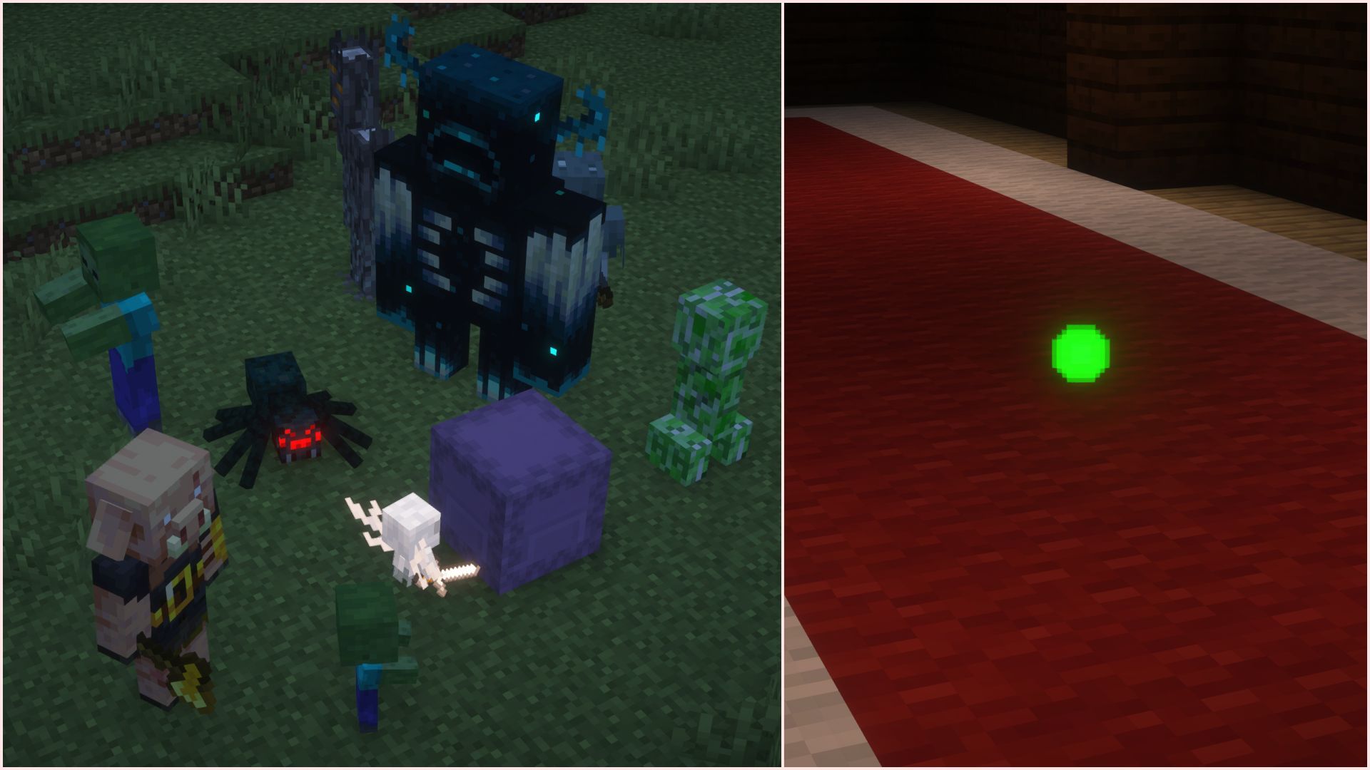Which dangerous hostile mobs do not drop anything important in Minecraft?