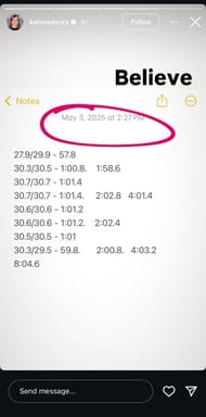 Still taken from Ledecky's Instagram (Source: @katieledecky/Instagram)