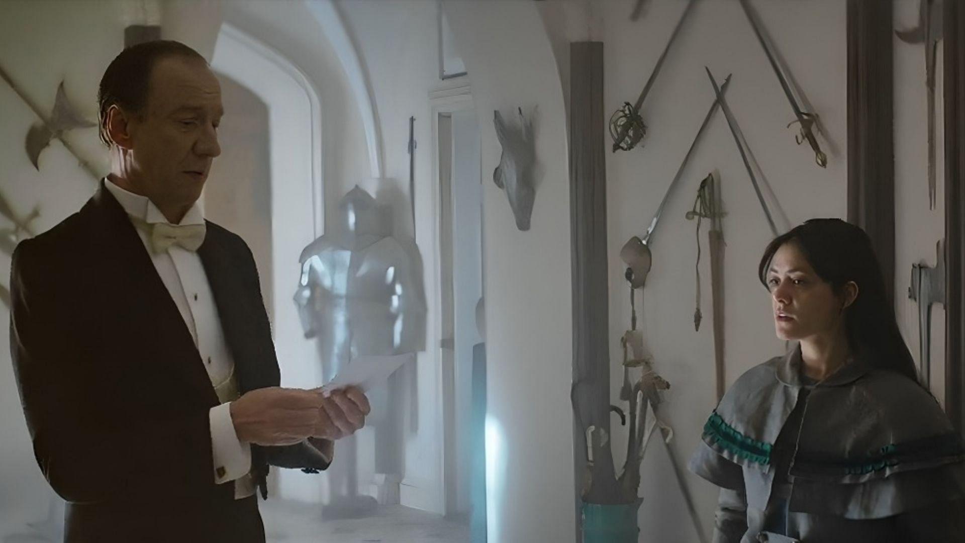 An image of Holmes and Amelia from Sherlock &amp; Daughter season 1 (Image via The CW)