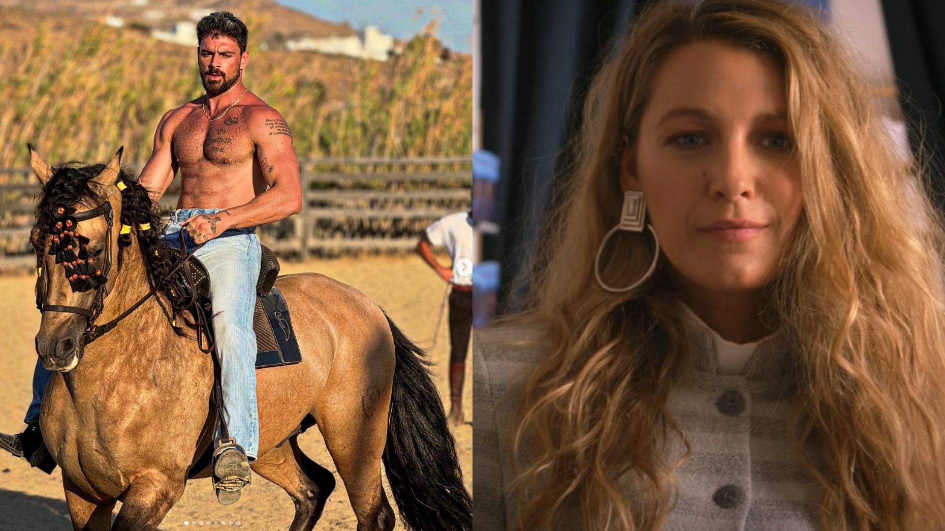 Michele Morrone and Blake Lively in Another Simple Favor (Image via Instagram/ @michelemorrone; YouTube/ Prime Video)