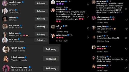 Likes and comments on Cora Jade's post [Image credits: Jade's Instagram]