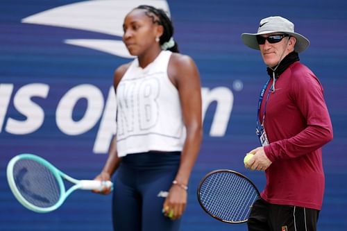 Coco Gauff and Brad Gilbert at the 2024 US Open - Source: Getty