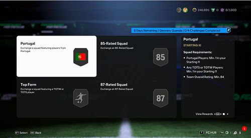Quenda TOTS HM SBC tasks (Image via EA Sports)
