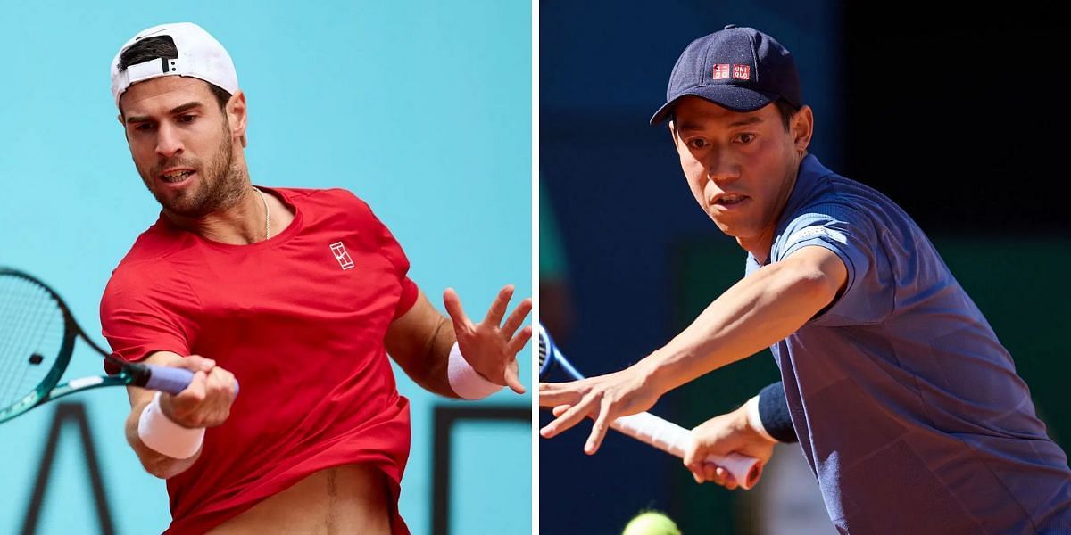 Karen Khachanov vs Kei Nishikori - Geneva Open - Image Source: Getty 