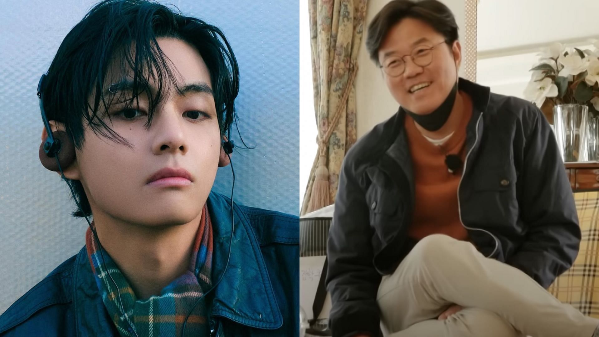 Taehyung and Na Young PD (Image via Instagram/@thv, YouTube/@15ya_egg)