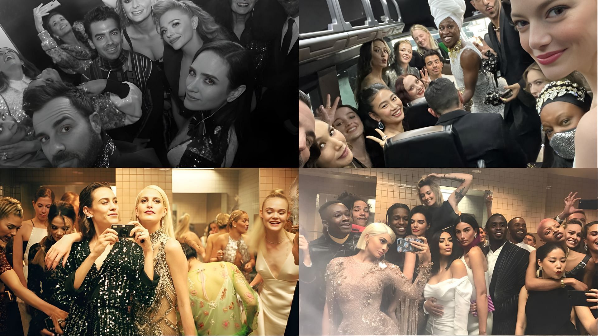 Iconic Met Gala Selfies over the years. (Images via @justintheroux/ @alexachung/ @renatereinsve/ @kyliejenner/ Instagram)