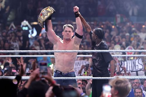 John Cena & Travis Scott at WrestleMania 41  [Source: GETTY]