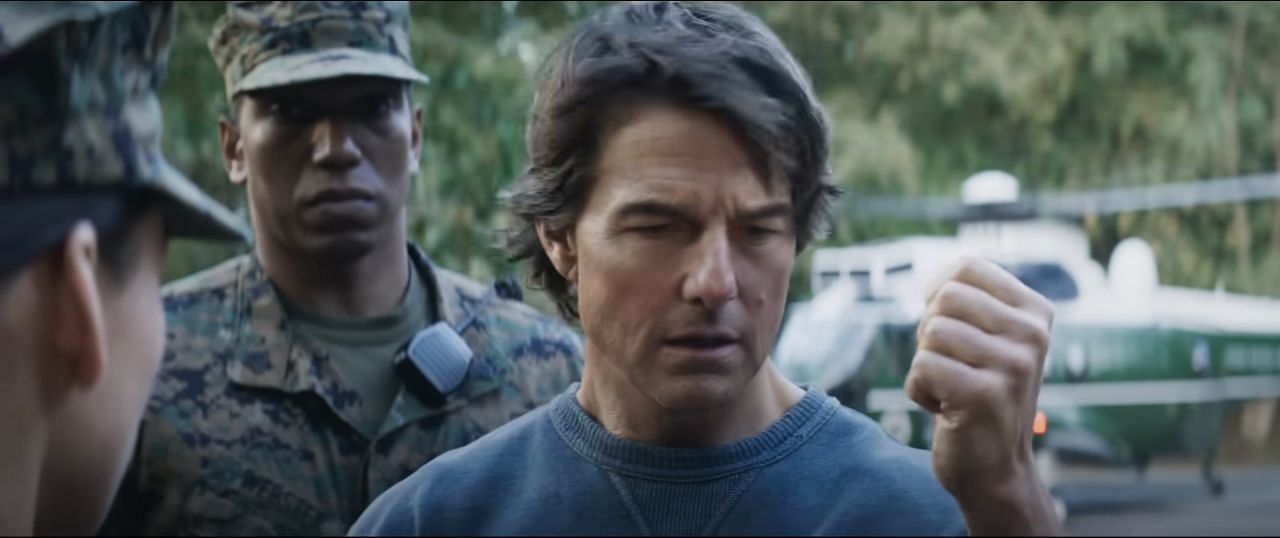 Snippet of Tom Cruise as Ethan Hunt in the trailer for Mission: Impossible - The Final Reckoning. (Image via youtube.com/Paramount Pictures)