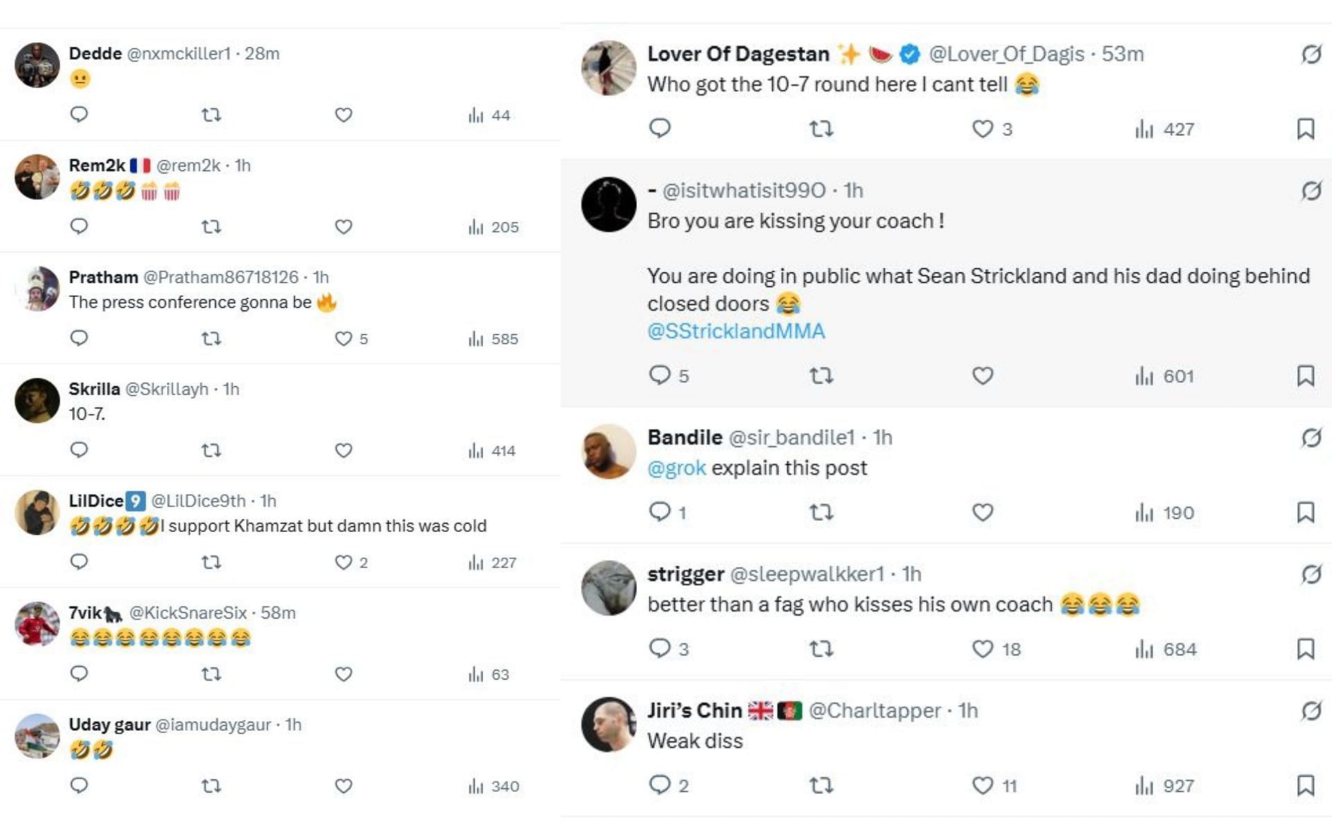 More comments on the tweet. [Image courtesy: @dricusduplessis on X]