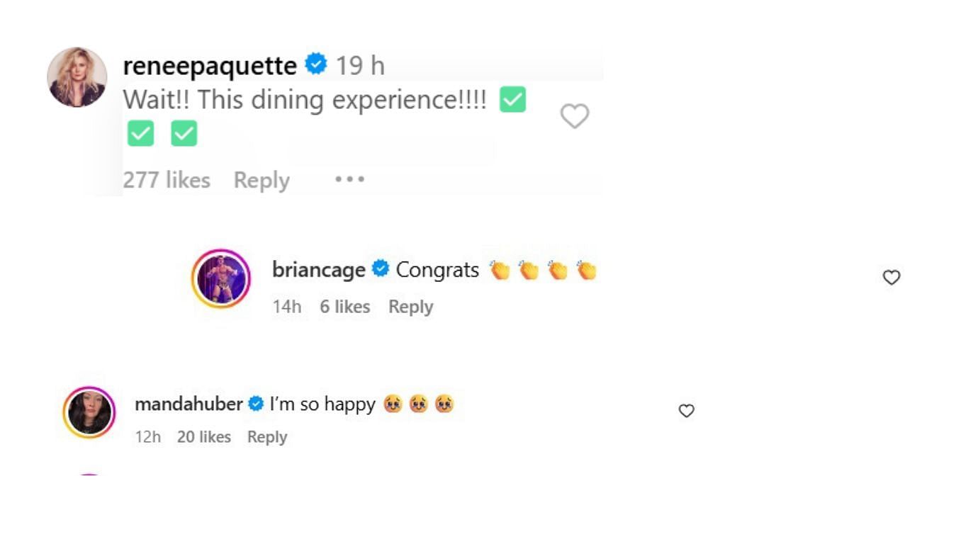 AEW stars congratulate Big E [Screenshots from Big E&#039;s post on Instagram]