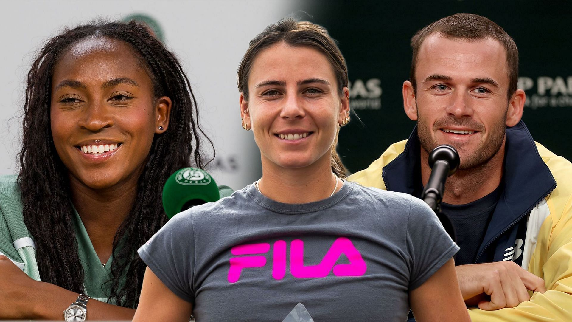 Emma Navarro being poked fun at by Coco Gauff and Tommy Paul- Image Source: Getty