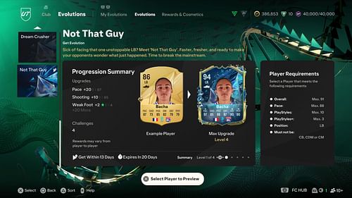 The requirements (Image via EA Sports)