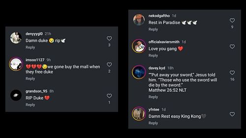 Online tributes (Images via Instagram/@munnaduke_)