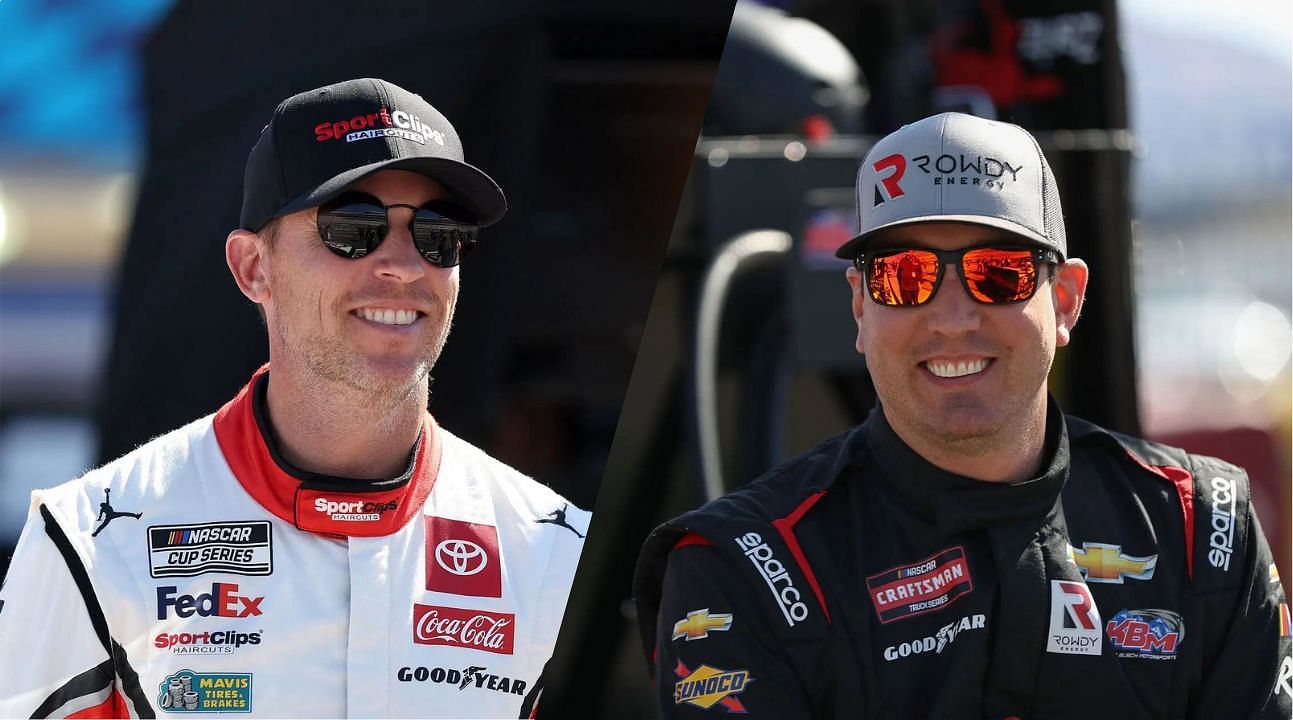 Denny Hamlin and Kyle Busch