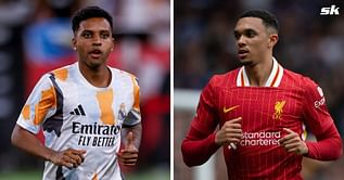 Rodrygo reacts after Real Madrid announce Trent Alexander-Arnold signing from Liverpool