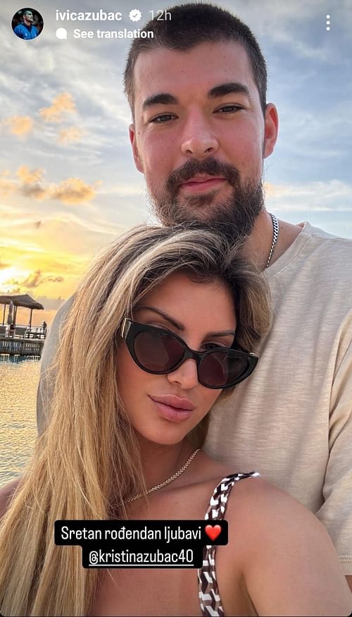 Ivica Zubac's message to his wife