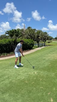 Cameron Boozer enjoying his time on the greens (Image: Instagram via @mrcbooz)
