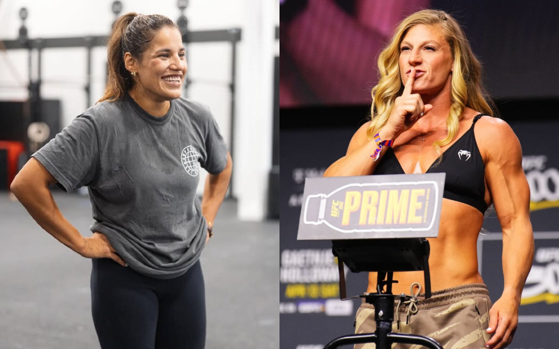 Julianna Pena (left) and Kayla Harrison (right). [Images courtesy: @venezuelanvixen and @kaylaharrisonofficial on Instagram]