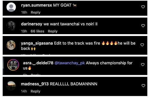 Comments from Instagram