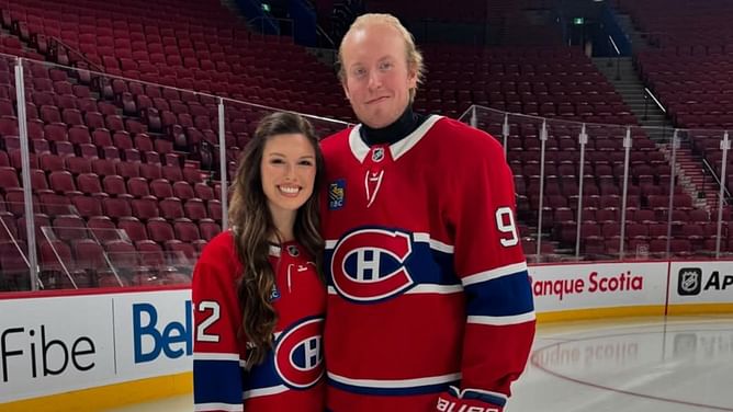 Patrik Laine’s fiancee Jordan turns heads in gorgeous Aria Linen vest at Jeux Urbains red carpet event in Montreal