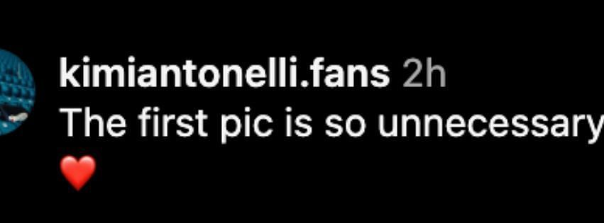 Fan comment on Russell&#039;s IG post [Image Source: @georgerussell63/Instagram]