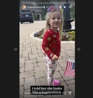 Dale Earnhardt's wife Amy posts an Instagram story about her daughter's bunny tail
