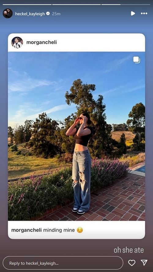 Image via Kayleigh Heckel's Instagram story.